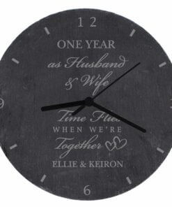 Personalised Anniversary Slate Clock