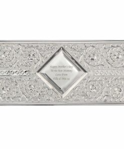 Personalised Antique Silver Plated Jewellery Box