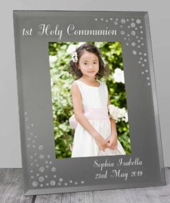 Personalised Any Message 4×6 Diamante Glass Photo Frame