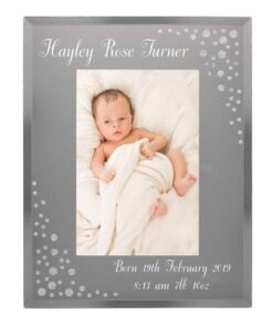 Personalised Any Message 4×6 Diamante Glass Photo Frame