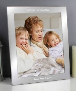 Personalised Any Message 8×10 Silver Photo Frame