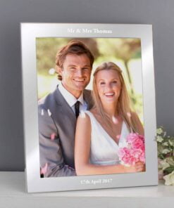 Personalised Any Message 8×10 Silver Photo Frame