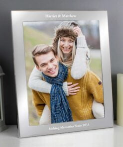 Personalised Any Message 8×10 Silver Photo Frame