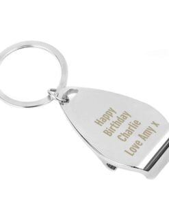 Personalised Any Message Bottle Opener Keyring