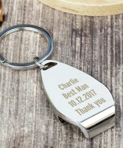 Personalised Any Message Bottle Opener Keyring