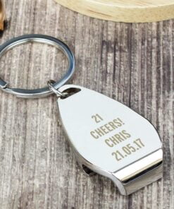 Personalised Any Message Bottle Opener Keyring