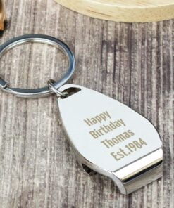 Personalised Any Message Bottle Opener Keyring
