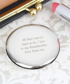 Personalised Any Message Compact Mirror