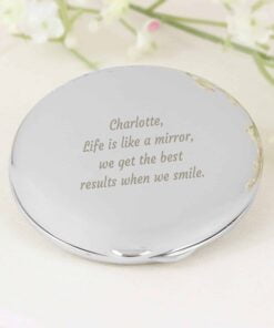 Personalised Any Message Compact Mirror