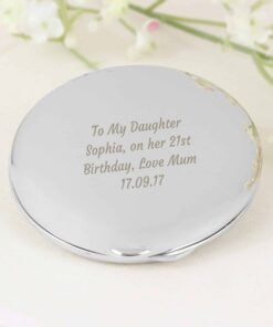 Personalised Any Message Compact Mirror