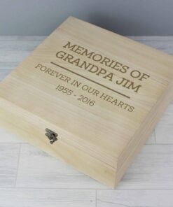 Personalised Any Message Large Wooden Keepsake Box