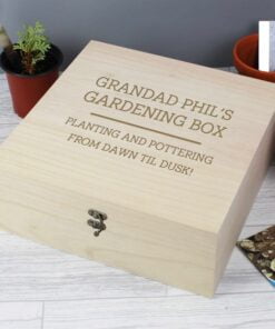 Personalised Any Message Large Wooden Keepsake Box