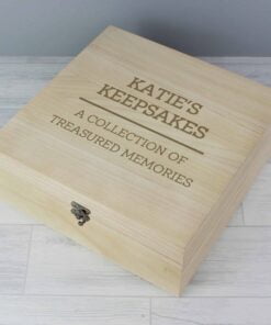 Personalised Any Message Large Wooden Keepsake Box
