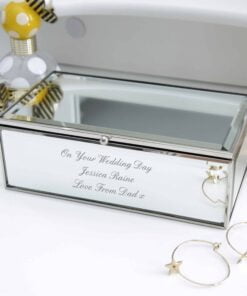 Personalised Any Message Mirrored Jewellery Box