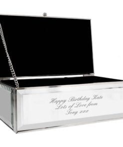 Personalised Any Message Mirrored Jewellery Box