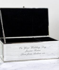 Personalised Any Message Mirrored Jewellery Box
