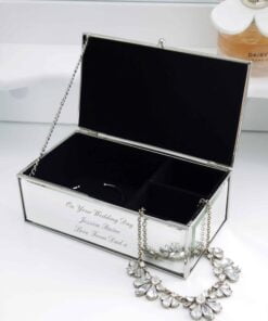 Personalised Any Message Mirrored Jewellery Box