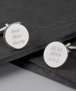 Personalised Any Message Round Cufflinks