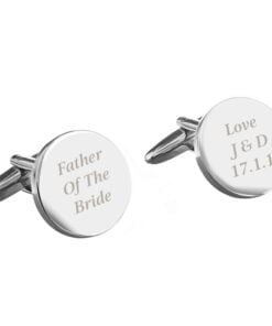 Personalised Any Message Round Cufflinks