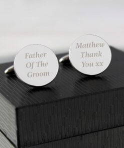 Personalised Any Message Round Cufflinks