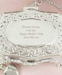 Personalised Any Message Small Antique Trinket Box