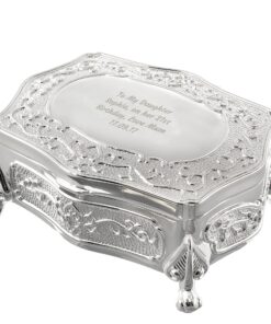 Personalised Any Message Small Antique Trinket Box
