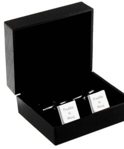 Personalised Any Message Square Cufflinks – 3 lines