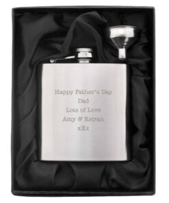 Personalised Any Message Stainless Steel Hip Flask