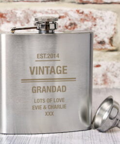 Personalised Any Message Stainless Steel Hip Flask