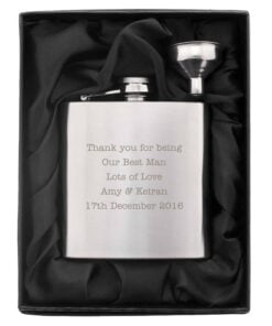 Personalised Any Message Stainless Steel Hip Flask