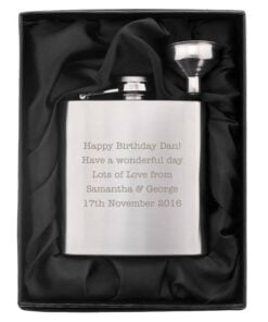 Personalised Any Message Stainless Steel Hip Flask