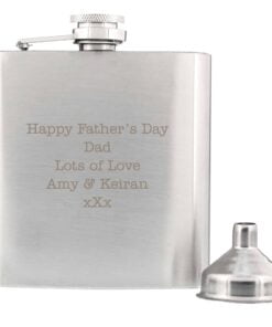 Personalised Any Message Stainless Steel Hip Flask