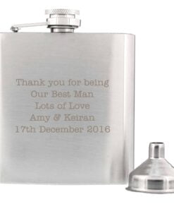 Personalised Any Message Stainless Steel Hip Flask