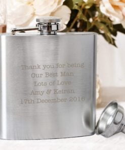 Personalised Any Message Stainless Steel Hip Flask