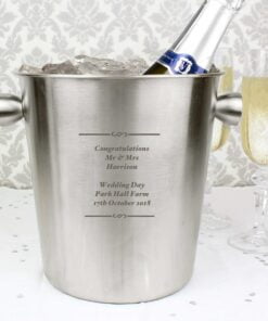 Personalised Any Message Stainless Steel Ice Bucket