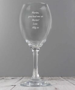 Personalised Any Message Wine Glass