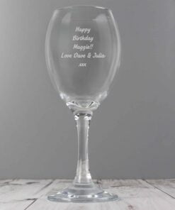 Personalised Any Message Wine Glass