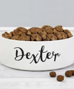 Personalised Any Name 14cm Medium White Pet Bowl