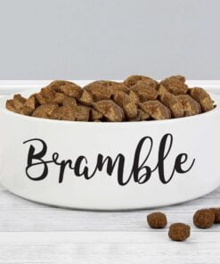Personalised Any Name 14cm Medium White Pet Bowl