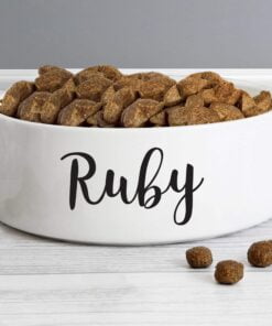 Personalised Any Name 14cm Medium White Pet Bowl