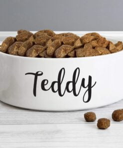 Personalised Any Name 14cm Medium White Pet Bowl