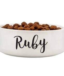 Personalised Any Name 14cm Medium White Pet Bowl