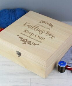 Personalised Any Role ‘Floral Watercolour Wedding’ Large Wooden Keepsake Box