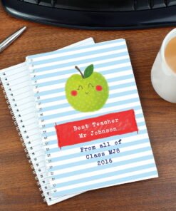 Personalised Apple for the Teacher A5 Notebook