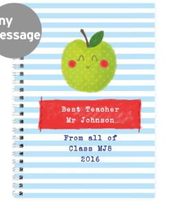Personalised Apple for the Teacher A5 Notebook