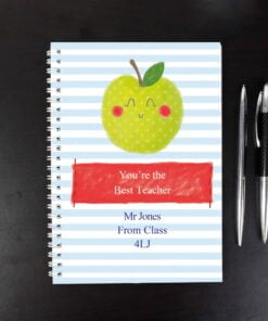 Personalised Apple for the Teacher A5 Notebook