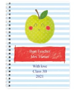 Personalised Apple for the Teacher A5 Notebook