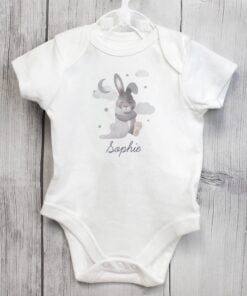 Personalised Baby Bunny 0-3 Months Baby Vest