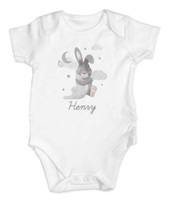 Personalised Baby Bunny 0-3 Months Baby Vest