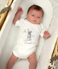Personalised Baby Bunny 0-3 Months Baby Vest